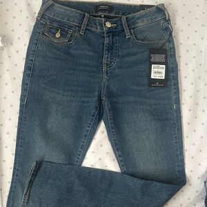 True Religion Women's Mid Rise Super Skinny Jeans